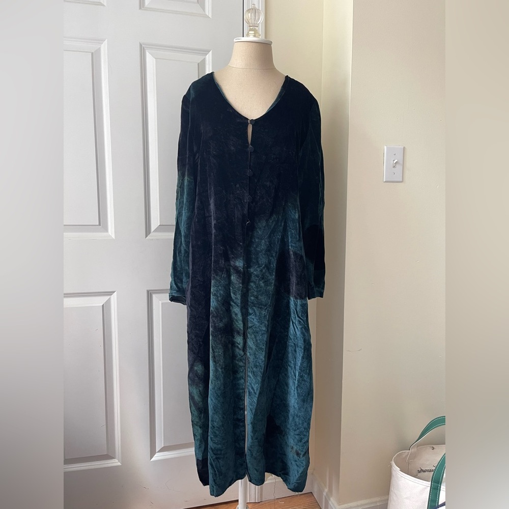 RARE Vintage Marian Clayden Obiko for Bergdorf Goodman Velvet Evening Robe